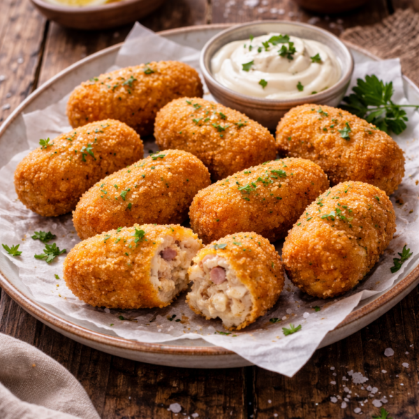 Croquetas de jamón (8 ud)