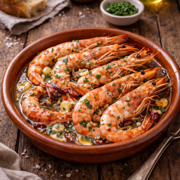 Gambón al ajillo