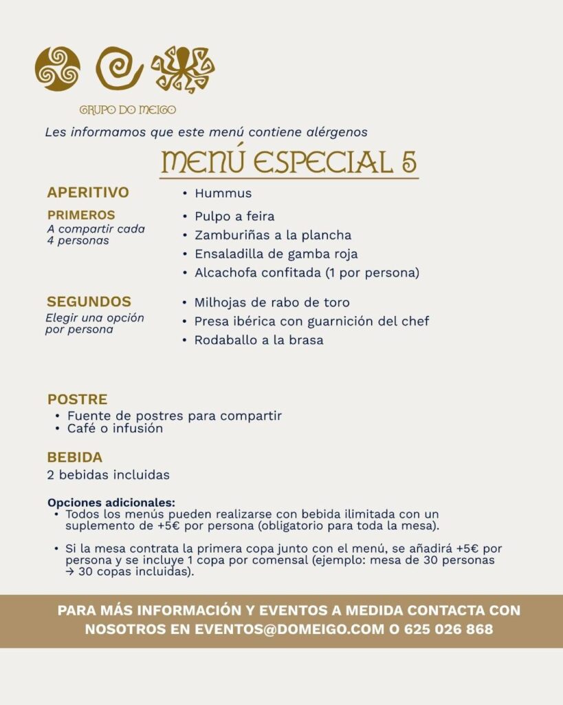 menú especial celebración 4